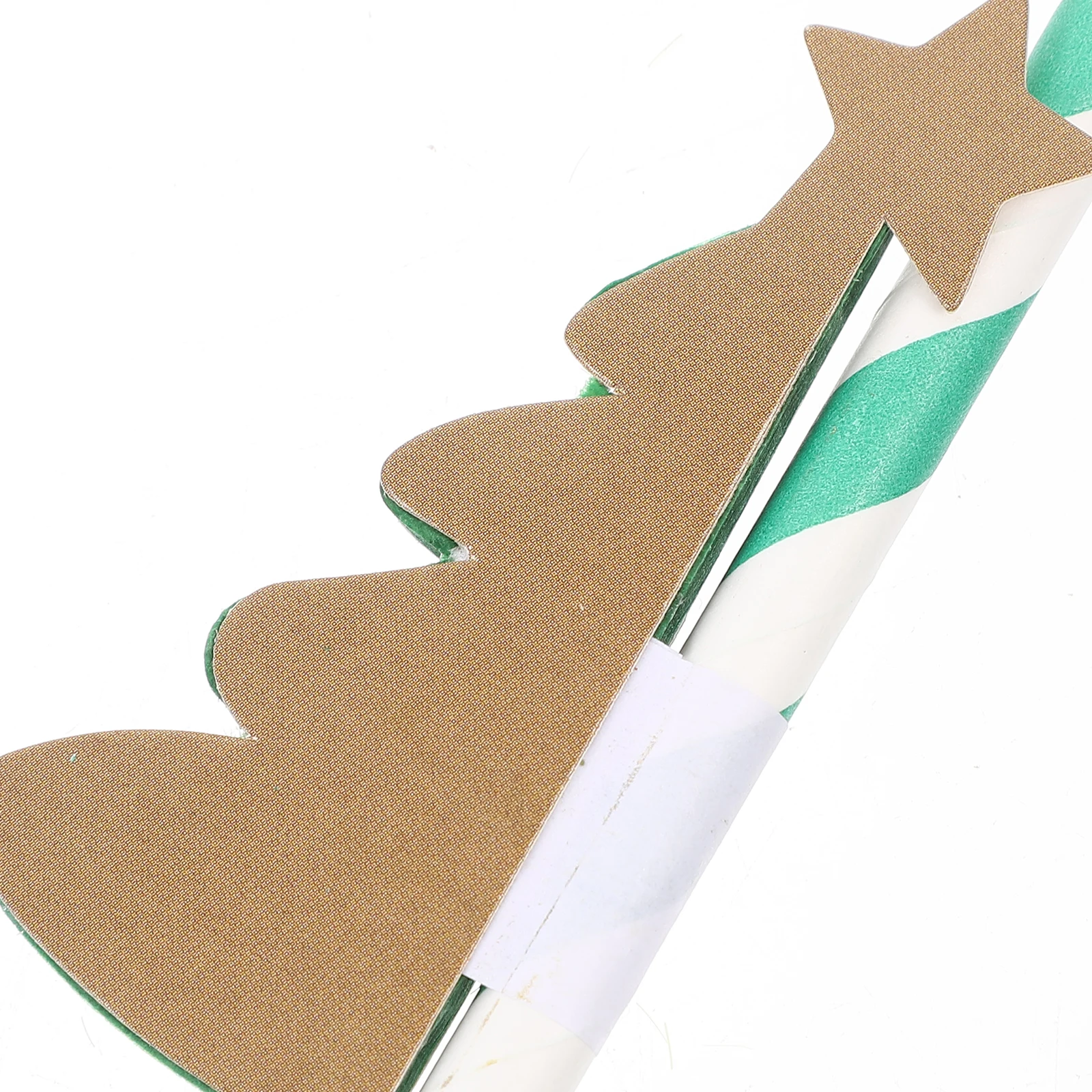 

10Pcs Disposable Xmas Paper Straws Christmas Tree Honeycomb Festival Drinking Straws Party Supplies Decorative