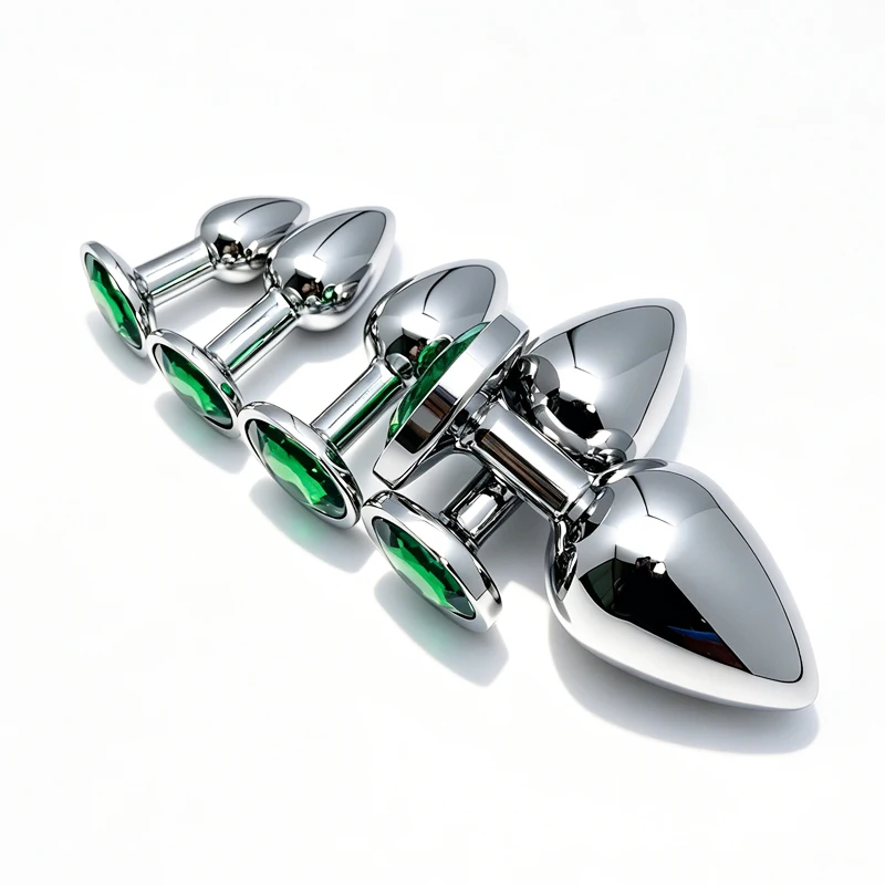5 Size Butt Plug Metal Anal Plug Jewelry Base Beginner to Expert G-Point Massage Dildos Adult Women Toys Adult Men Toys - view 6