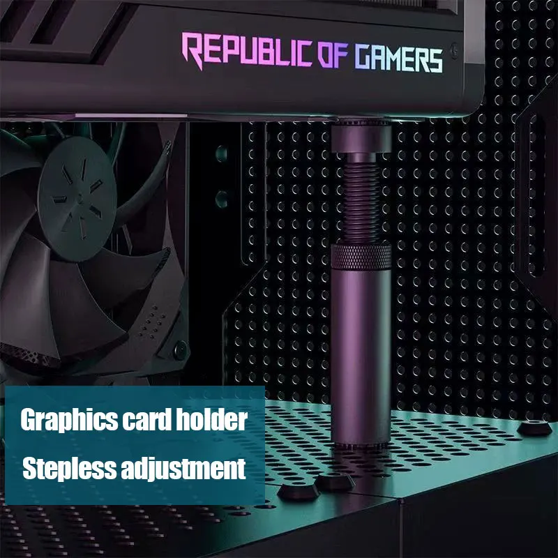 Computer Case Graphics Card Bracket Telescopic jack Sea View Room All Aluminum Magnetic Adjustable Graphics Card Support Bracket