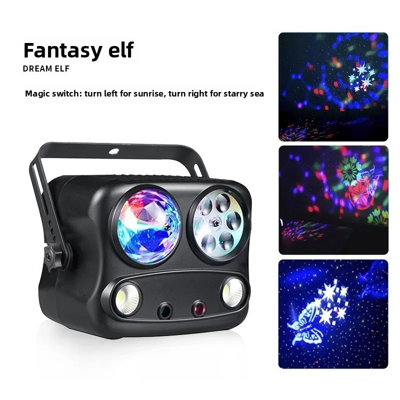 

Настольная лампа для танцев «Маленький эльф», КТВ, бар, сценическое освещение, атмосфера вечеринки в помещении, волшебный шар с голосовым управлением, мигающий лазерный свет