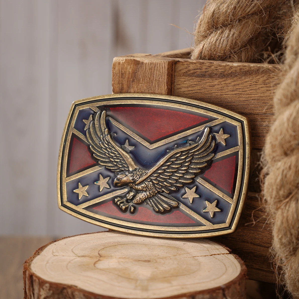 A belt buckle  Western-style belt buckle  Metal eagle embossed belt buckle