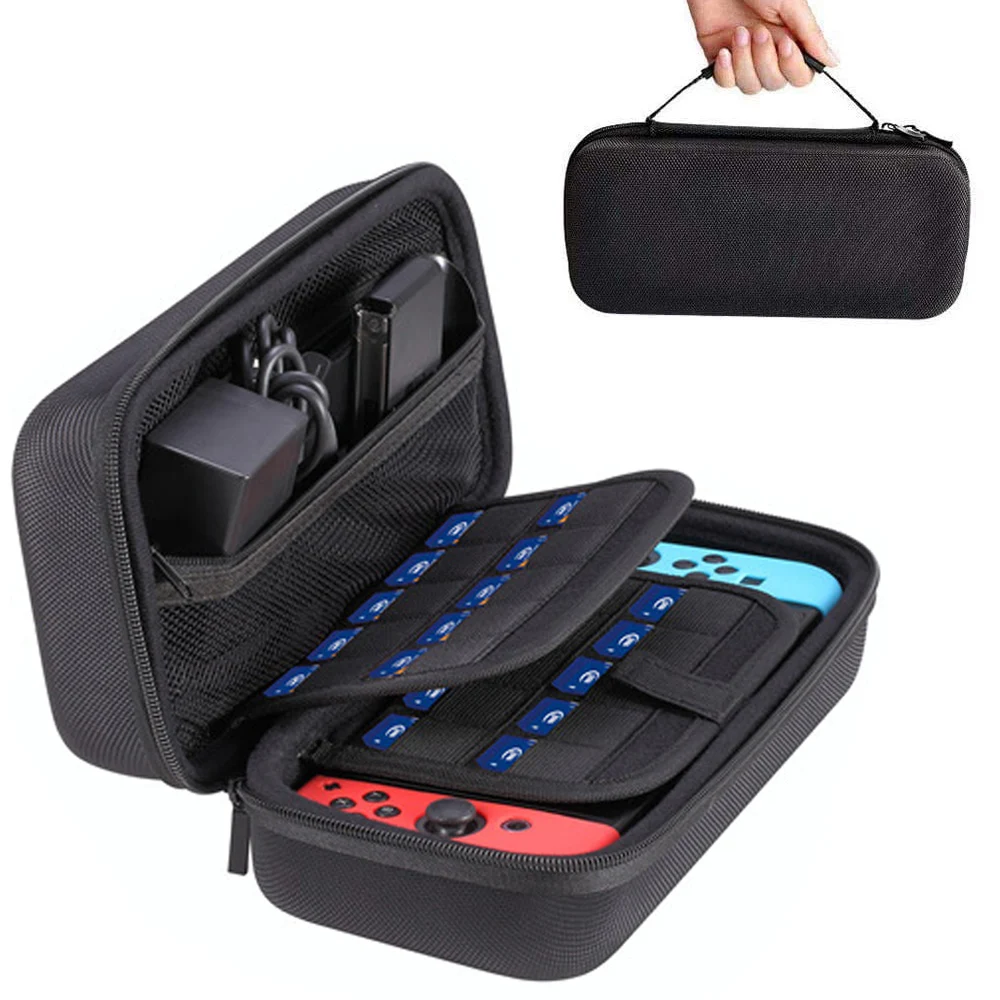 Портативный чехол NS для переноски, совместимый с Nintendo Switch OLED, сумка для хранения, Жесткий Чехол для Joycon, аксессуары для игровых картриджей