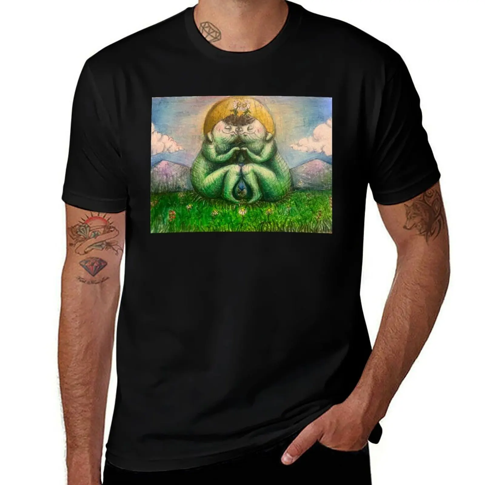 Balanced together T-Shirt Vintage Print Crew Neck Tee T-Shirt