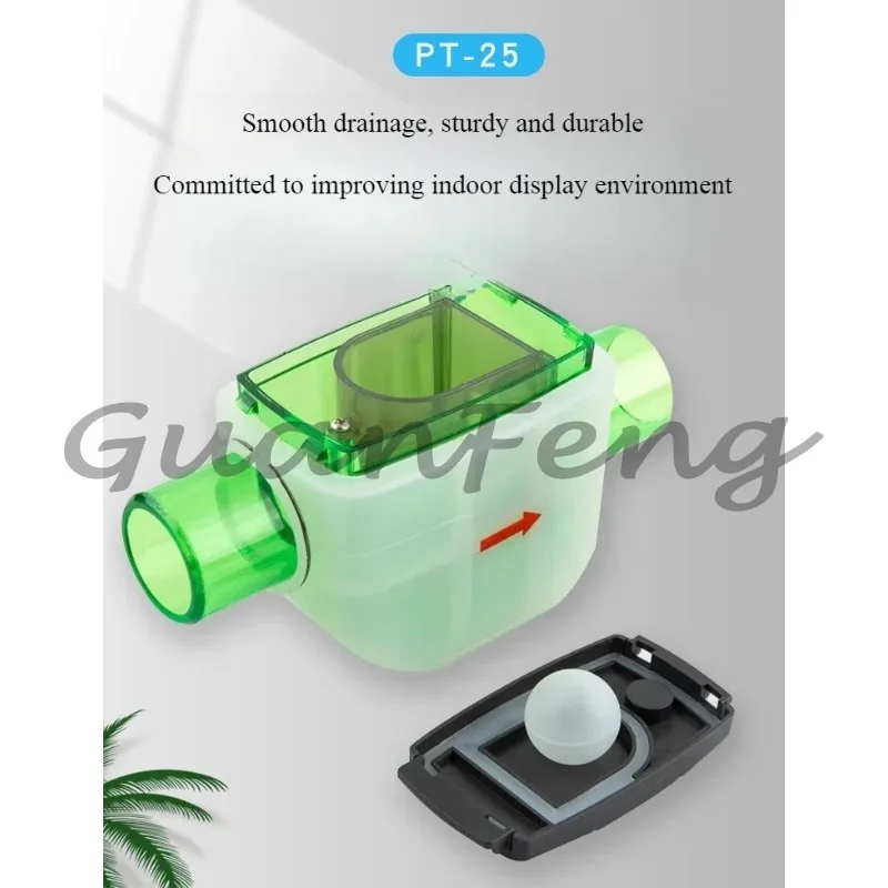 Central air conditioning drain valve, anti-valve, insect and deodorant check valve