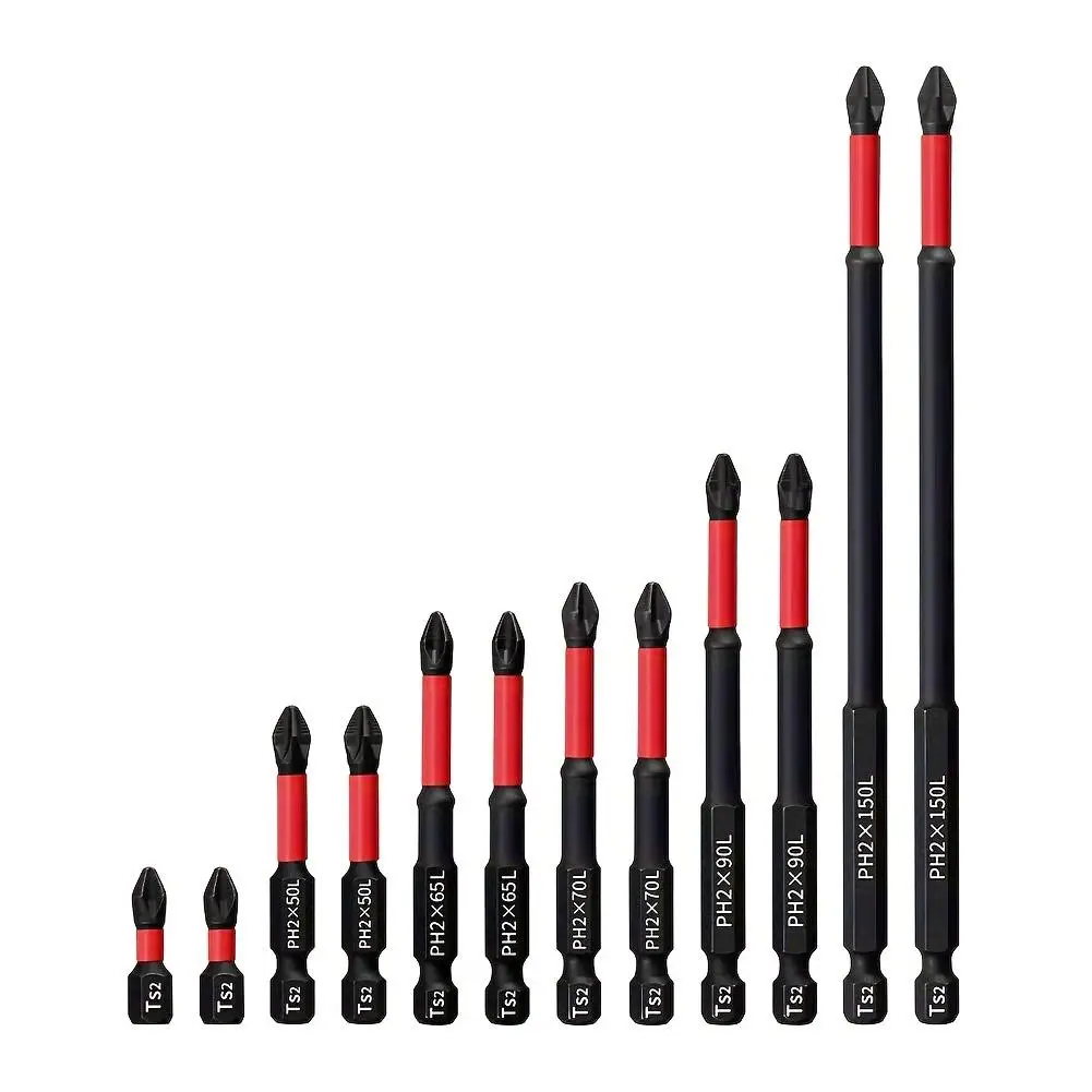 Anti Slip Bits Magnetic Screwdriver Bit Set 25-150mm - High Hardness Screwdriver Bits For Electric Tools Carpentry Accessory