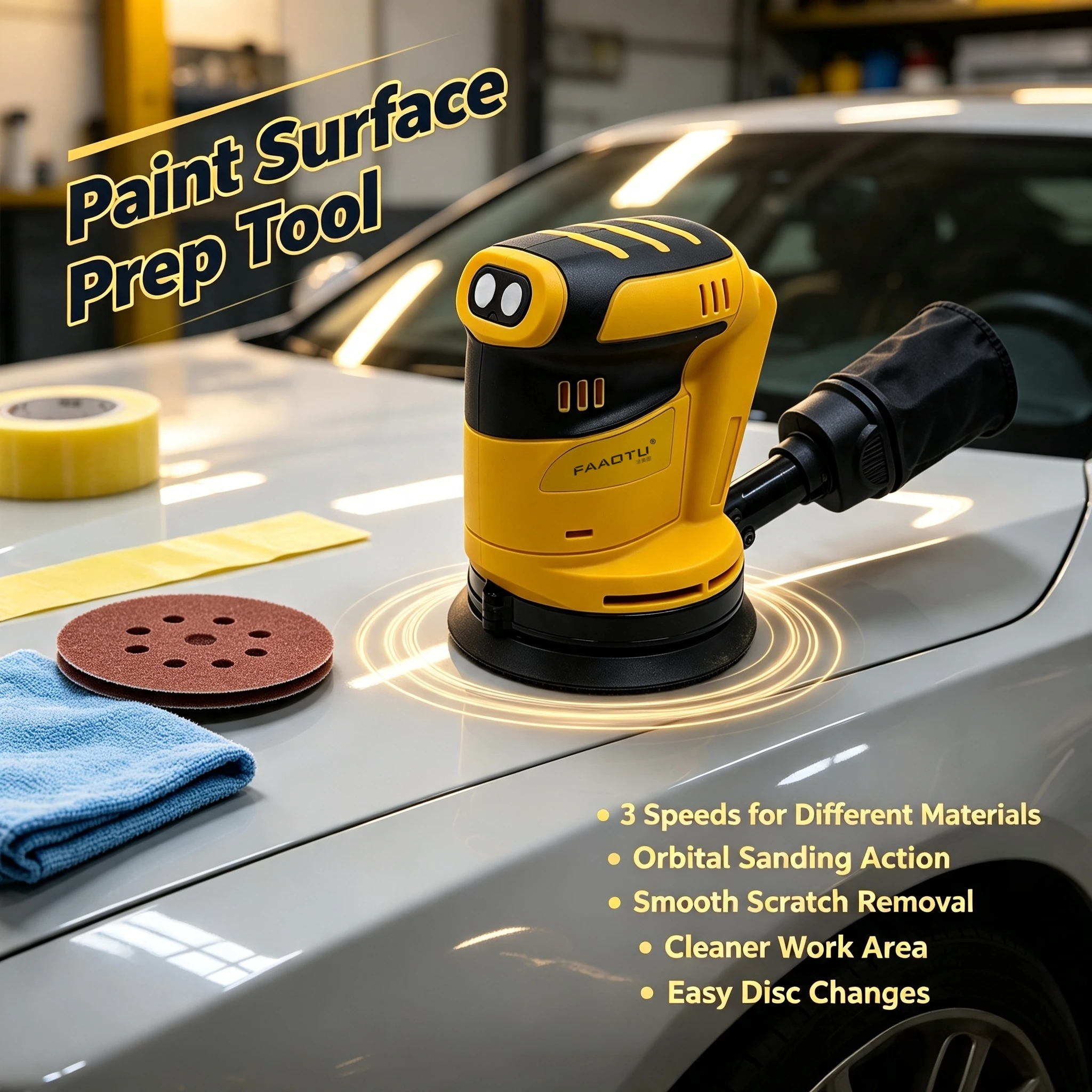 faaotu-cordless-random-orbital-sander-3‑speed-adjustable-electric-wood-polisher-sander-with-dust-bag-power-tool-only-no-battery