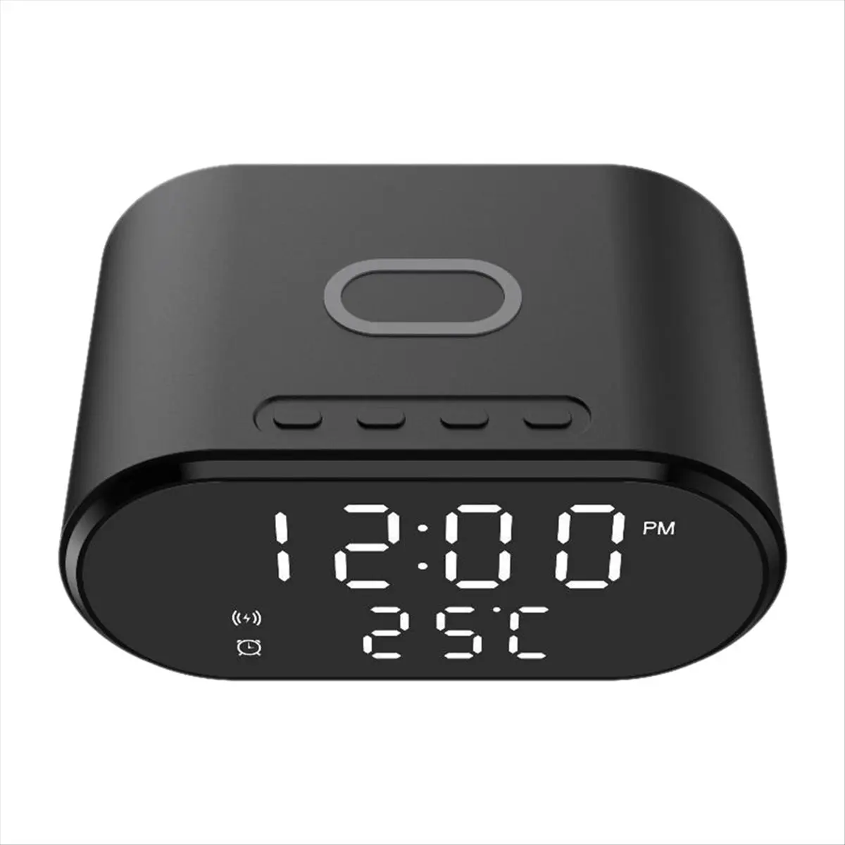 A32I 15W Multifunctional Wireless Charger Clock Alarm Temperature Display Smart Desktop Mobile Phone Charger