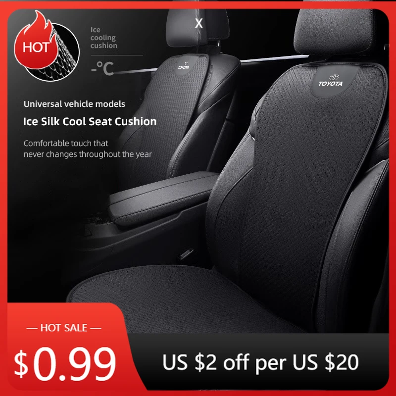 

Для Toyota 2026, горячие колпаки-концентраторы, аксессуары для салона автомобиля, чехол на сиденье, дышащая автомобильная подушка из ледяного шелка для Toyota Yaris Corolla Prius