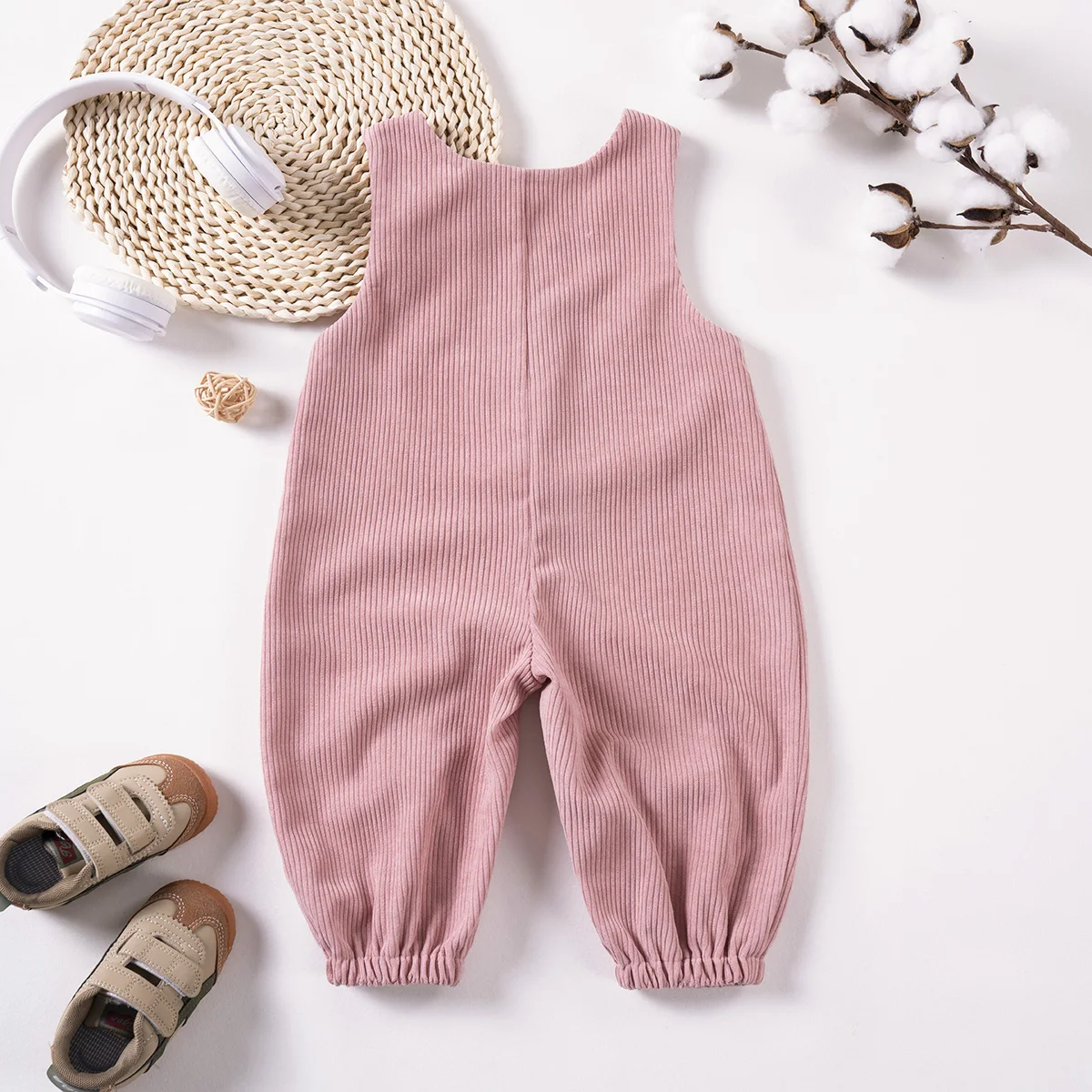 Summer New Baby 0-12M Jumpsuit Toddler Newborn Comfortable Soft Bear Decoration Jumpsuit Newborn Clothing