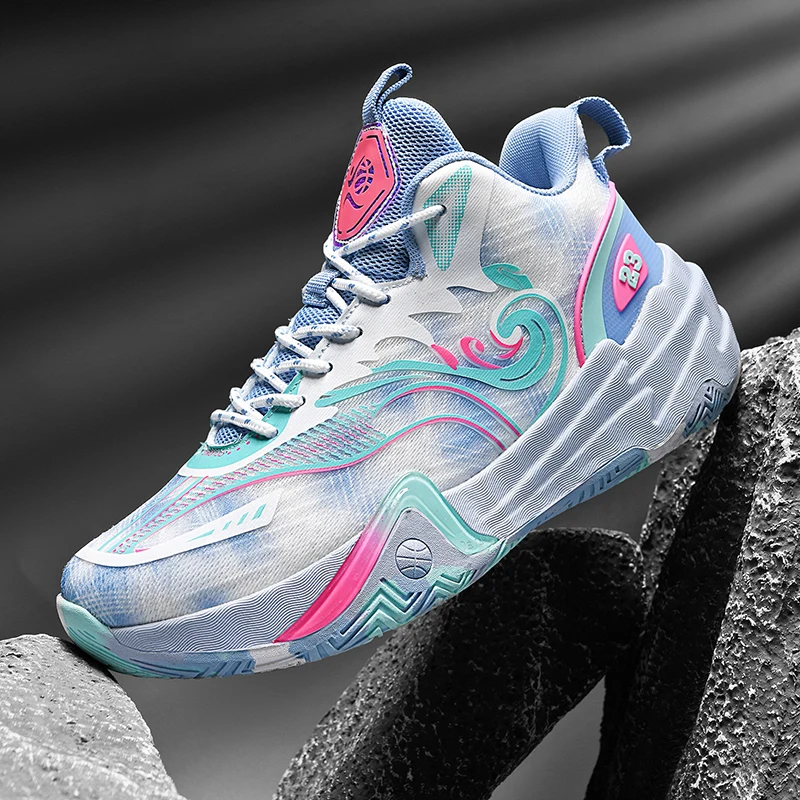 

New hot sale unisex comfortable breathable sports wear-resistant professional training ground basketball shoes Very good