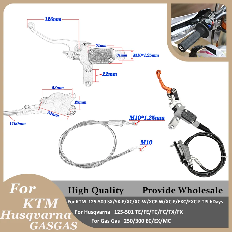 For KTM Husqvarna GasGas Motorcycle Hydraulic Clutch Master Cylinder Oil Hose Pipe SX SXF XCW XCFW XCF EXC 125 150 250 350 450