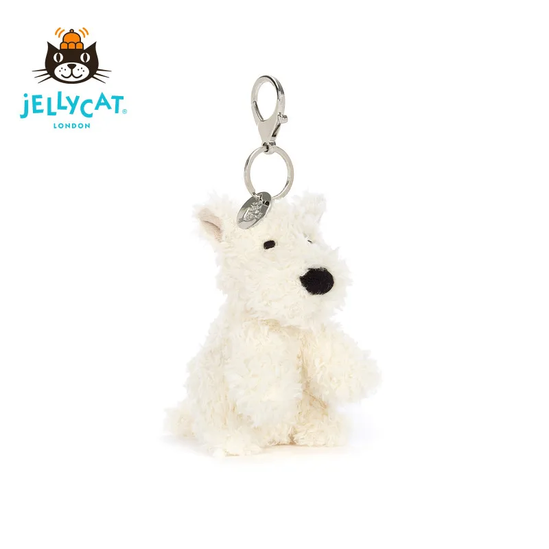 

British Jellycat Monroe Scottish Terrier bag charm West Highland puppy plush keychain couple pendant