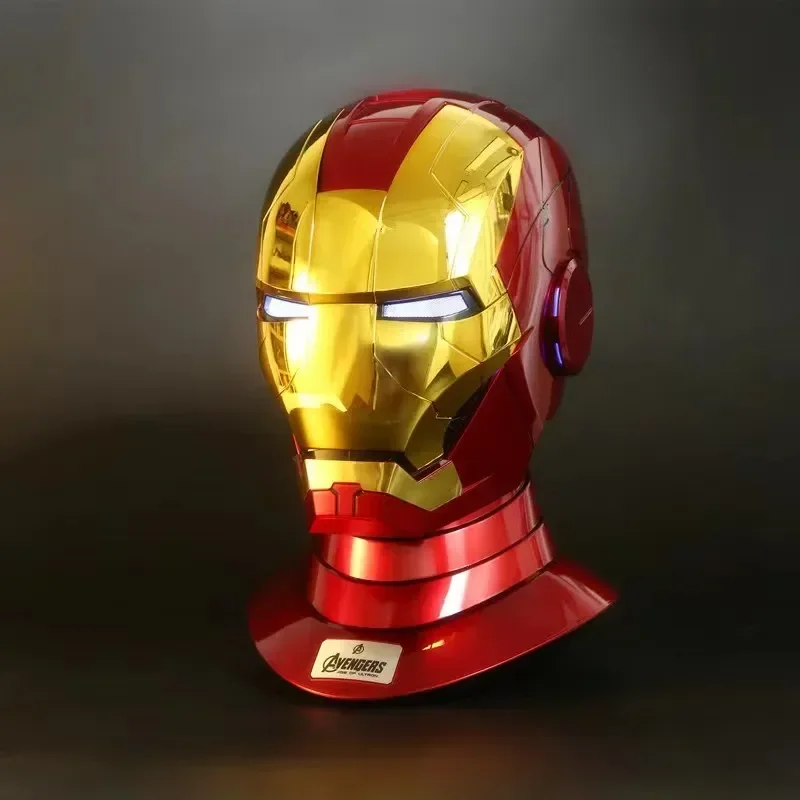 Marvel Iron Man Autoking 1/1 Mk5 Elektrische Helm Fernbedienung Und Sprachsteuerung Iron Man Automatische Helm Maske Mit Led-Licht Junge Geschenk