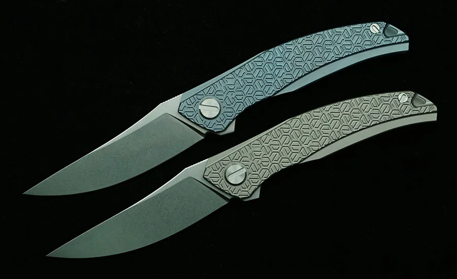 LEMIFSHE New Quantum V2 9Cr18MoV Mark Cromax PM Blade Titanium Handle Folding Knife Outdoor Camping Kitchen Survival EDC Tools