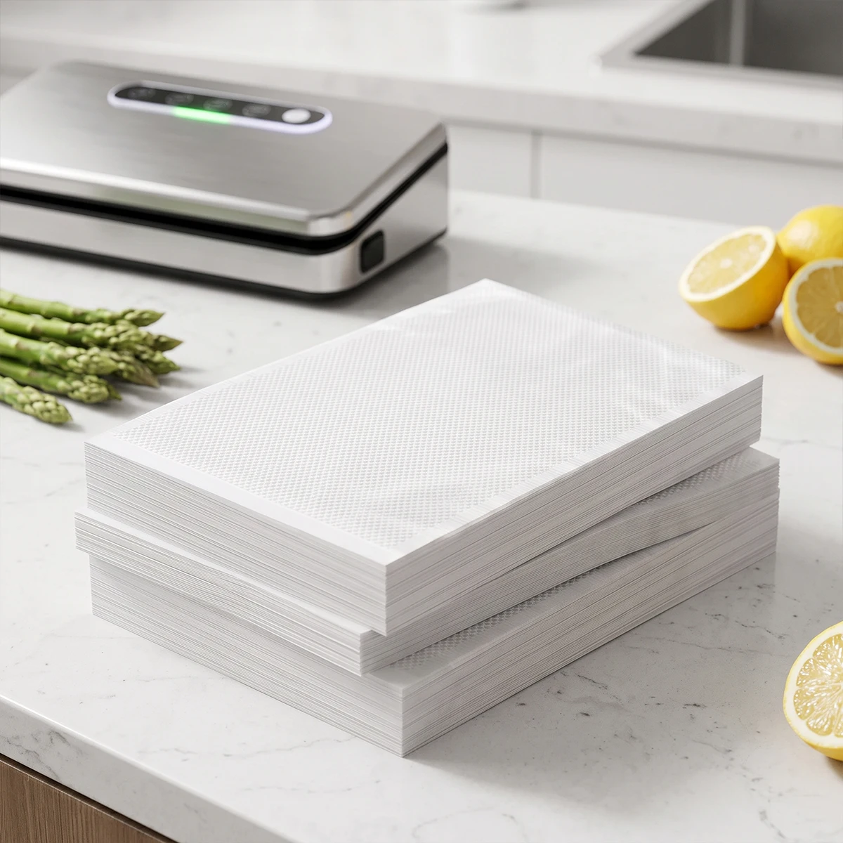 Vacuum Sealer Bags Embossed Food Saver Bags BPA Free Sous Vide Bags Multi Layer Heavy Duty Storage Bags for Meat Fish Vegetable