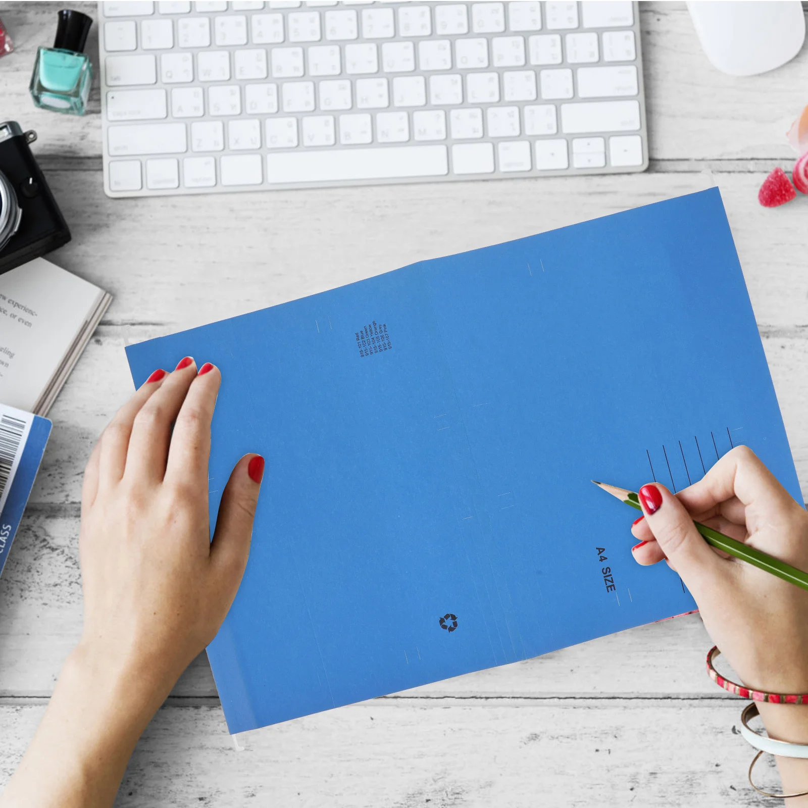 Ensemble de crochets en papier et métal, 12 pièces, organisateur de reçus colorés, rangement Portable pour le bureau, la maison, l'école, la gestion des factures