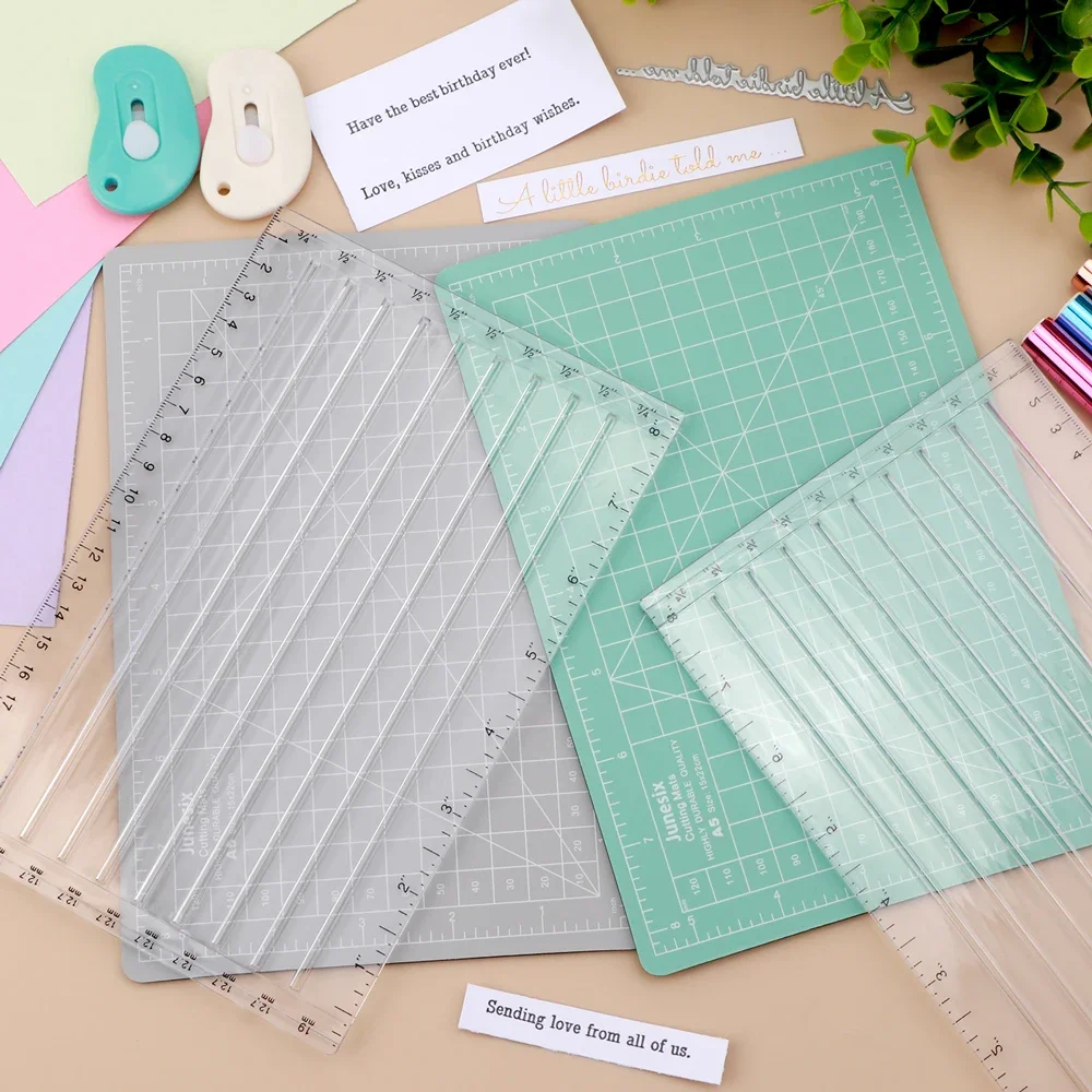 Craft Foil Paper Cutters Quick Trimmer for Foil and Paper with Blade Helpful Grid Line Easy Sentiment Strips Trimming Craft Tool
