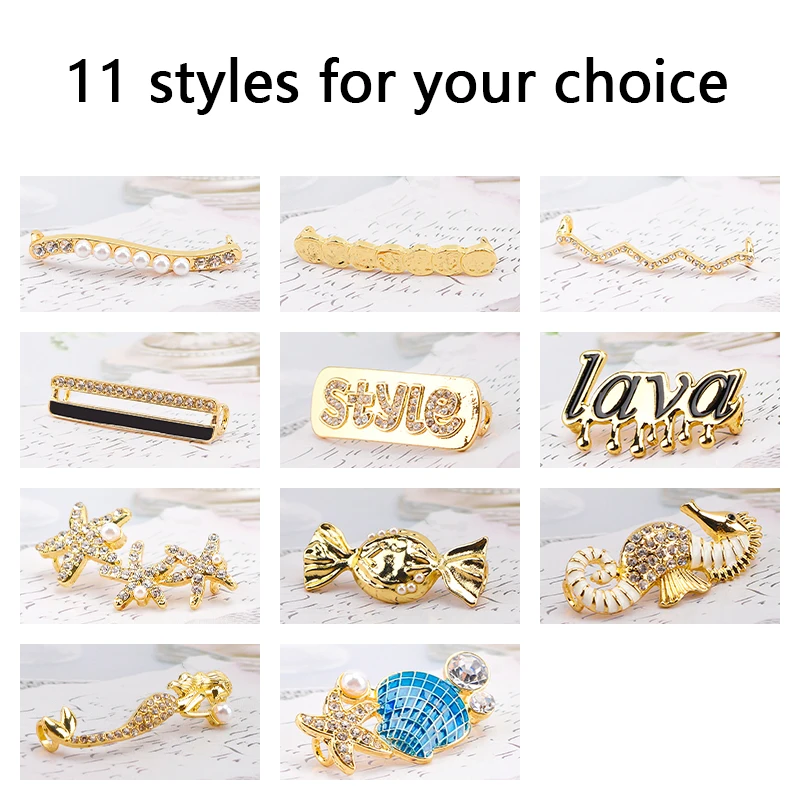 1PCS Shiny Rhinestones Shoe Charms Shoelaces for Sneakers Decoration Clips Shoe Laces Faux Jeweled Vintage Shoelace Decorative