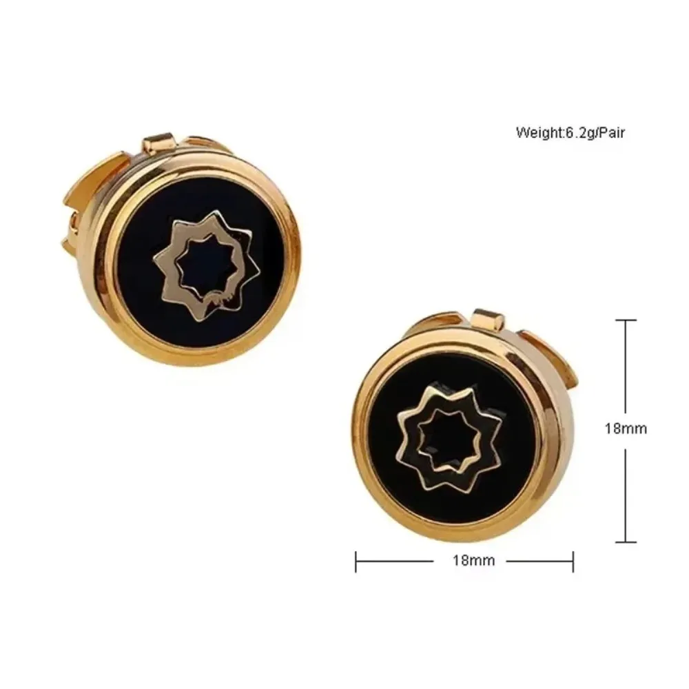 Round Cufflinks High-end Simple Neutral American Style Shirts Formal Wear Exhibitions Weddings Anniversaries Business Gifts