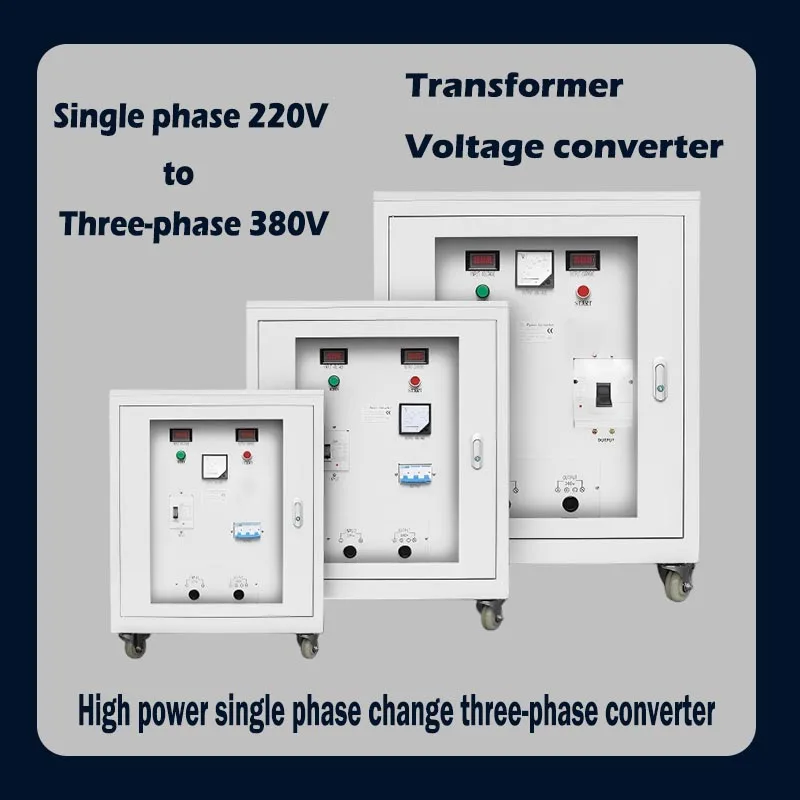 Industrial Voltage Converter 5KW 50KW Single Phase 220V to Three-phase 380V Power Converter Inverter Boost Isolation Transformer