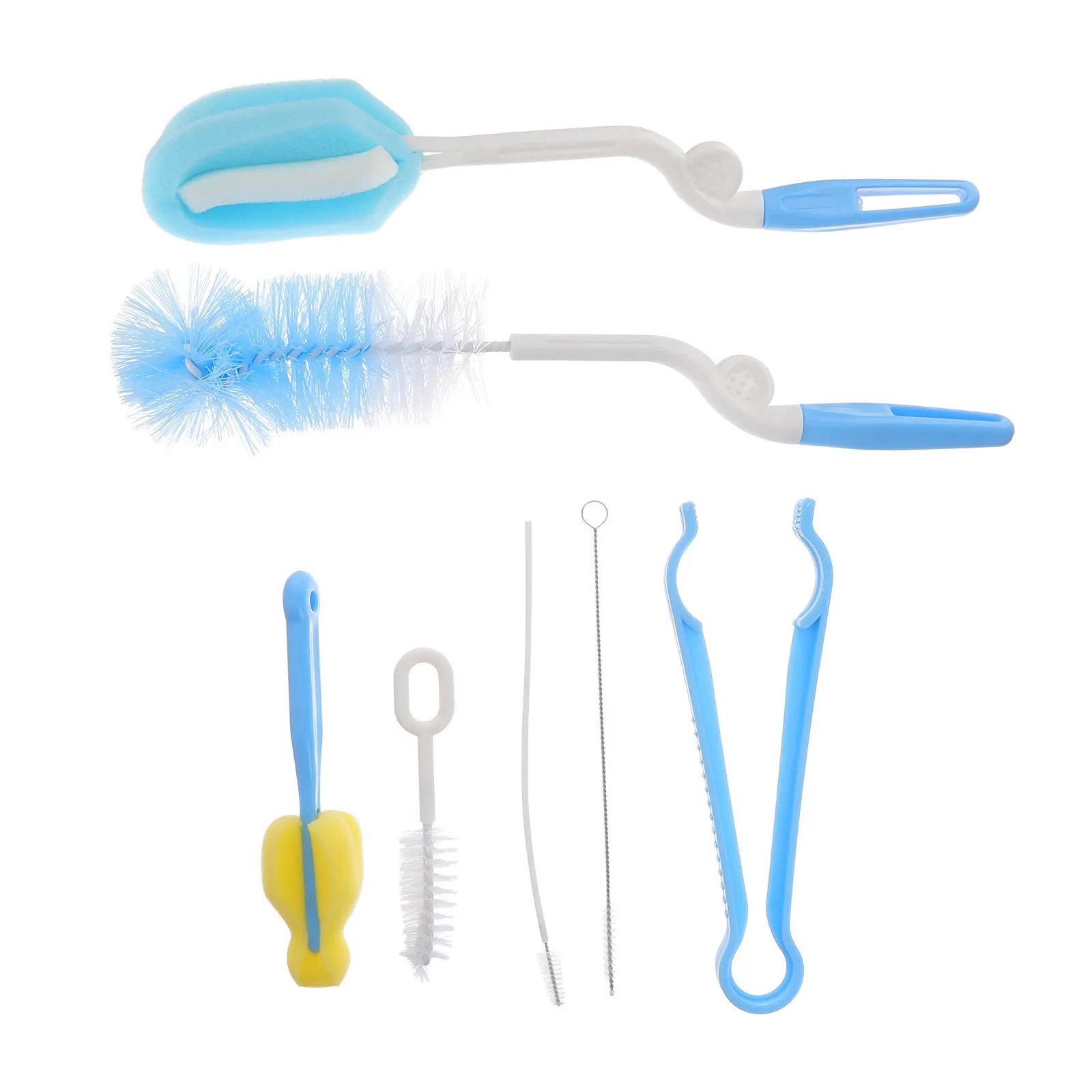 

1Set Baby Cleaning Supplies Nylon Straw Brushes for Bottles Pacifiers Thin Flexible Bristles Effective Pipe Cleaning Safe Gentle