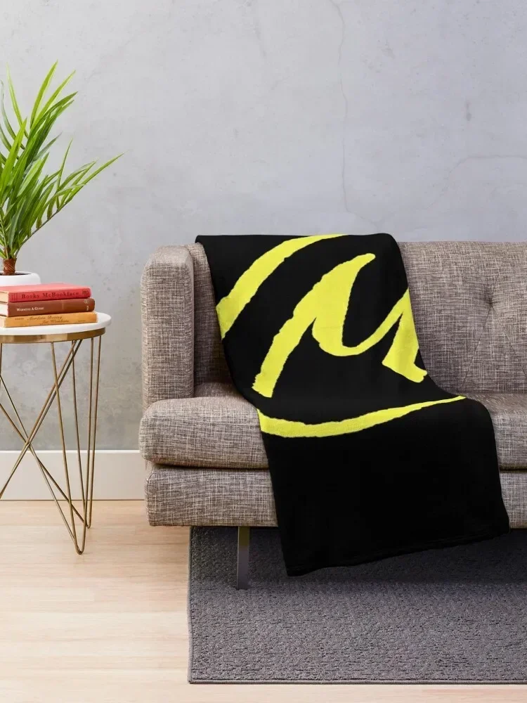 The Yellow 'M' (La marque Jaune) Throw Blanket Decoratives Soft Big Loose Decorative Throw Blankets