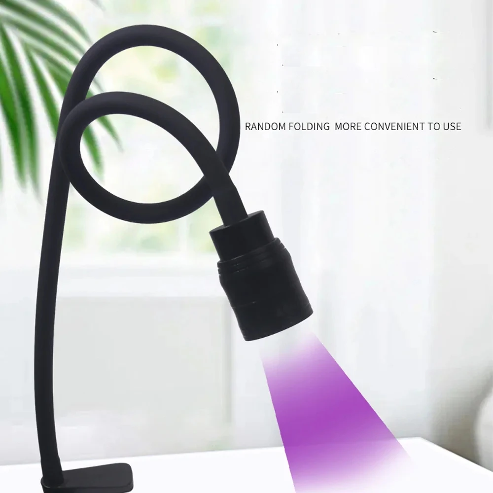 5V USB LED Purple Light UV Eyelash Beauty Nail Glue Quick Cure Lamp Eyelash Grafting Foot Switch LED Table lamp