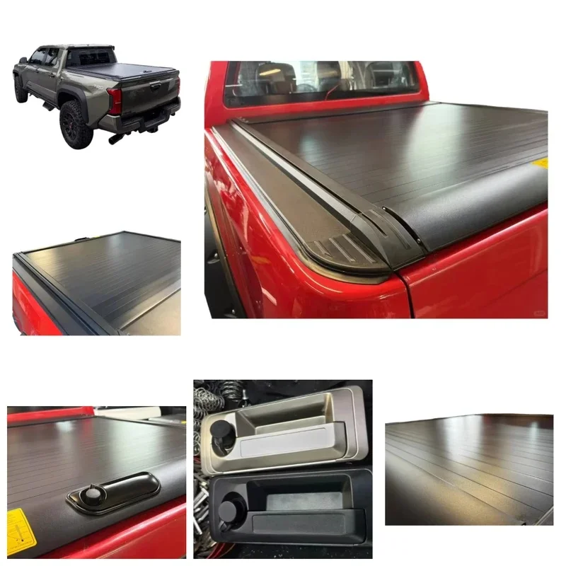Tacoma Short Manual Roller Shutter Tonneau Cover Aluminum Waterproof Retractle Truck Bed Lid