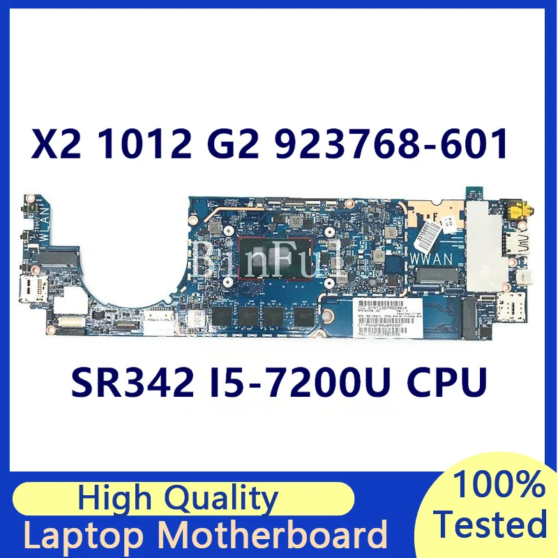 

923768-601 923768-501 923768-001 Mainboard For HP Elite X2 1012 G2 Laptop Motherboard With SR342 I5-7200U CPU 100%Full Tested OK