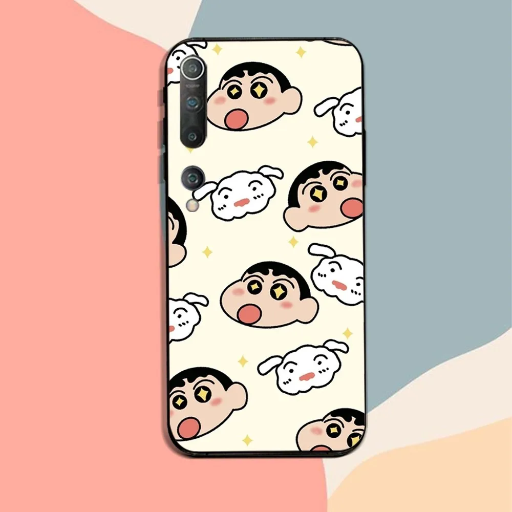 جراب هاتف C-Crayon S-Shin-chan لـ Xiaomi 11 ، Redmi Note 11 ، 5G ، 8T ، 9A ، 9 ، 10T ، Note8Pro ، Note9 ، 12 Super ، Black