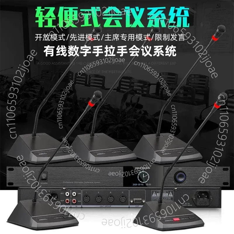 Wired Hand in Hand Conference System Discussion Engineering Gooseneck Desktop Microphone Chair Representative