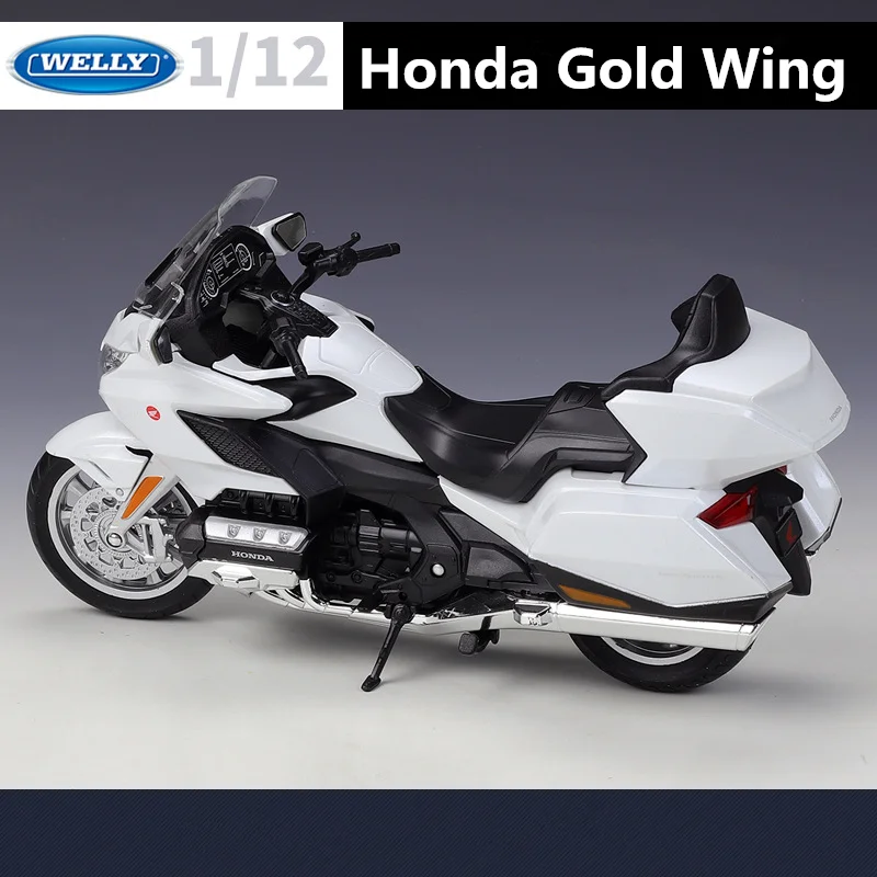 Welly 1:12 HONDA Gold Wing Alloy Racing Motorcycle Model Simulation Diecasts Metal Touring Motorcycle Model Childrens Toys Gift