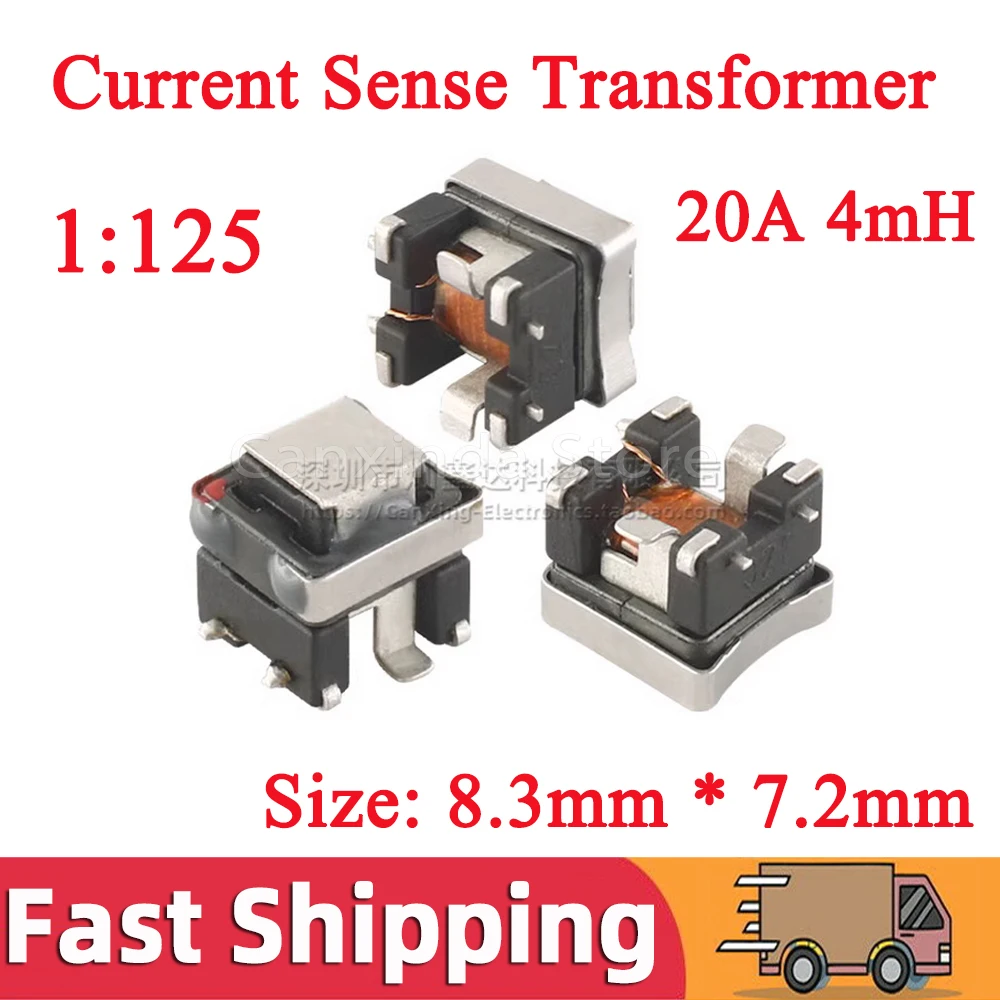 

5pcs SMD SMT Current Sense Transformer EE5.0 Precision 20A High Current sensor transformer Turns Ratio 1:125 4mH BCEE5-71