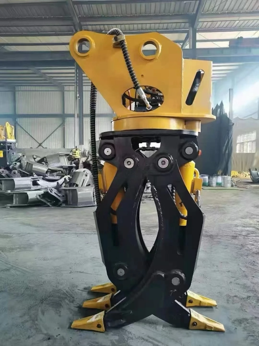 RIBETTER Rotating Hydraulic Grab (Rock Grab) For Excavator NM400 Material For 4-50t Excavators Grabbing Timber Stone Steel