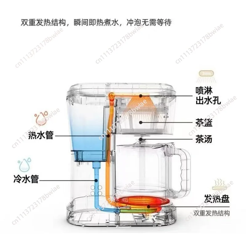 Tea brewer, steam brewing teapot, automatic household health pot, office tea steaming artifact