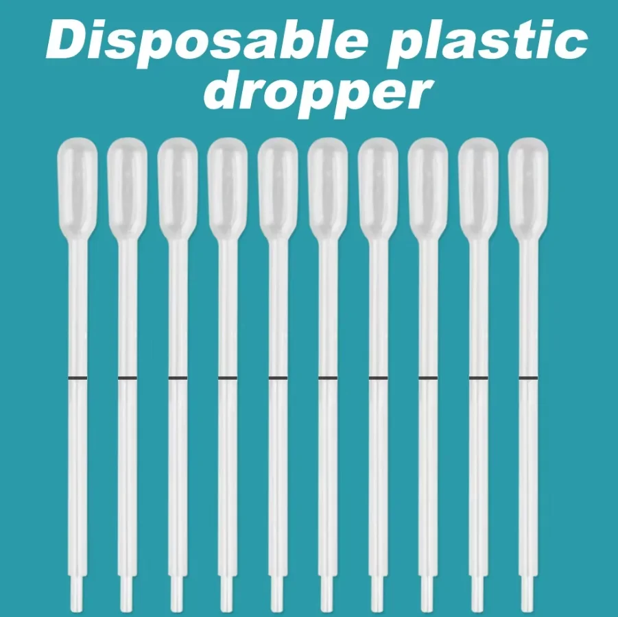 50PCS  40ul Blood lipid or hemoglobin tests graduated plastic disposable dropper transfer micro pasteur pipette