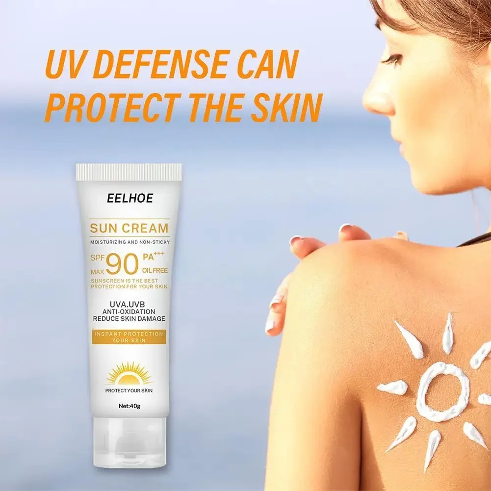 Protetor solar facial Suncream, Creme protetor da pele, Branqueamento Facial Hidratante, Anti Aging Oil Control, Novo