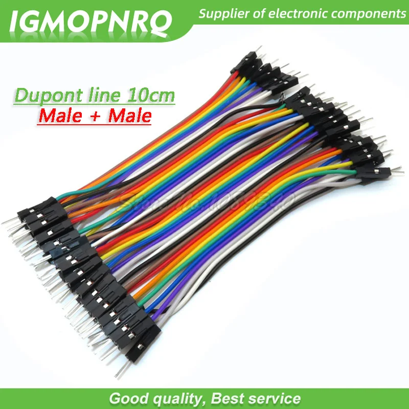 40PCS 10CM Dupont Line Male to Male Jumper Dupont Wire Cable For Arduino DIY KIT GMOPNRQ
