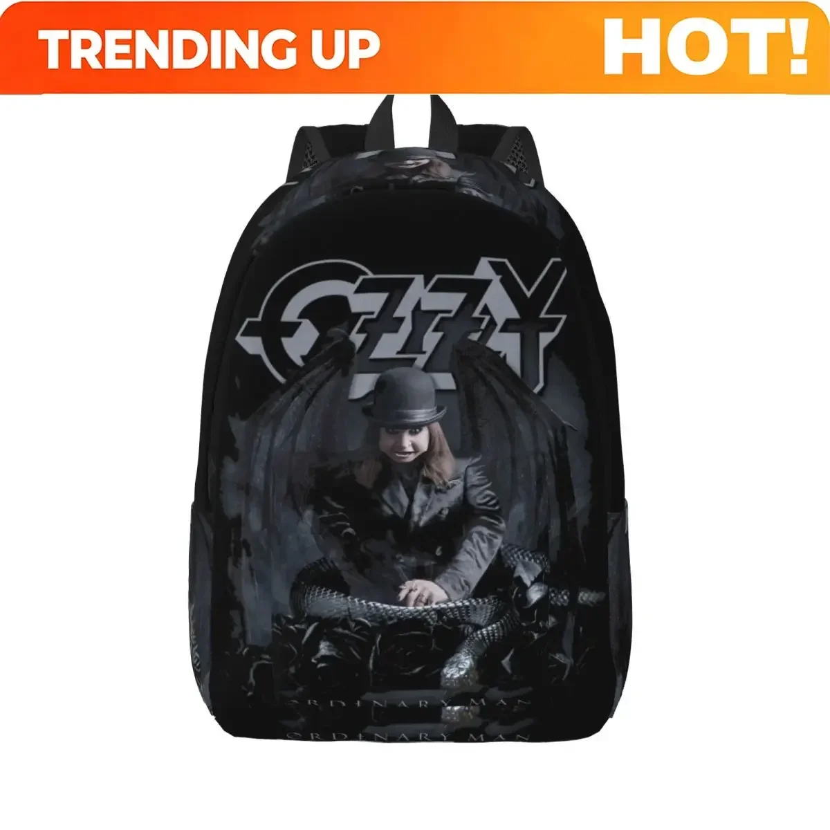 Custom Bag Heavy Metal Rock Ozzy Osbourne Ordinary Man Snakes Backpack Workout Backpacks Women Men High School Bags Design Big R
