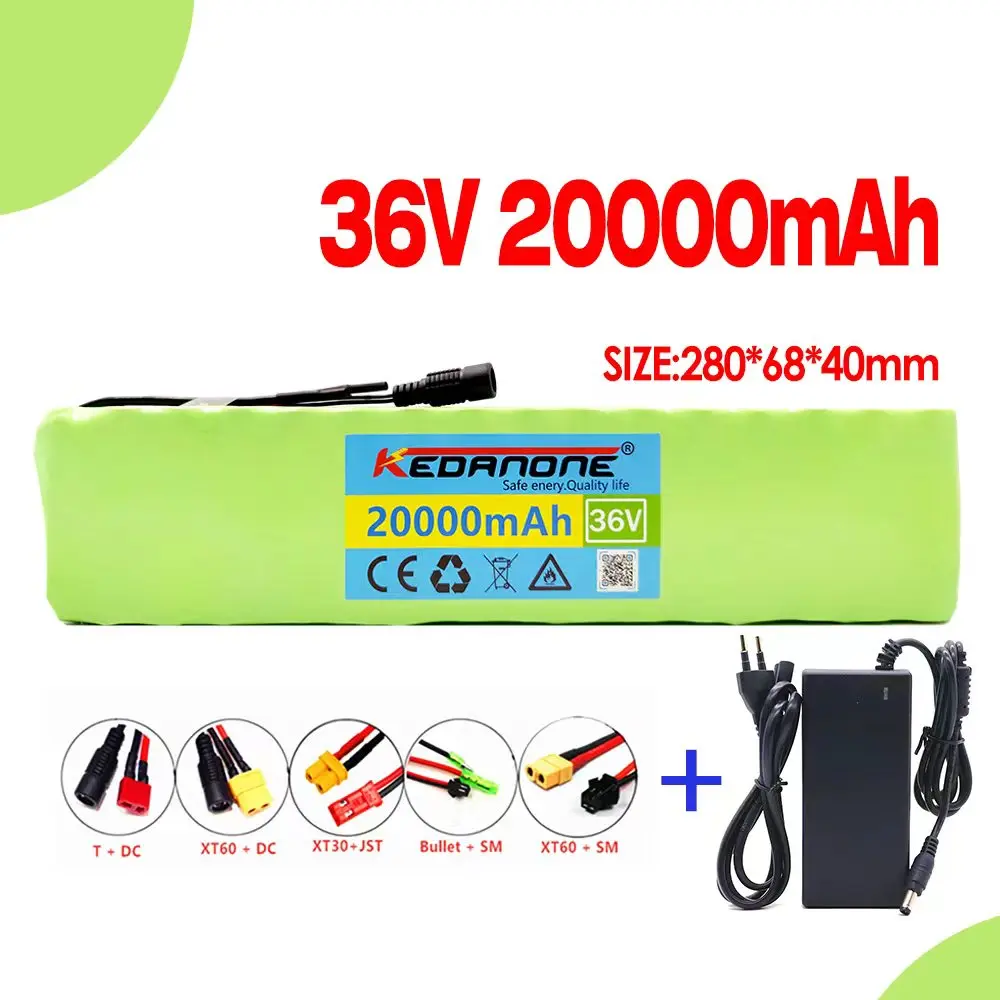 10S3P/10S4P 36V 20000mAh electric skateboard lithium battery 18650 battery pack 36V 20Ah electric skateboard battery 36V