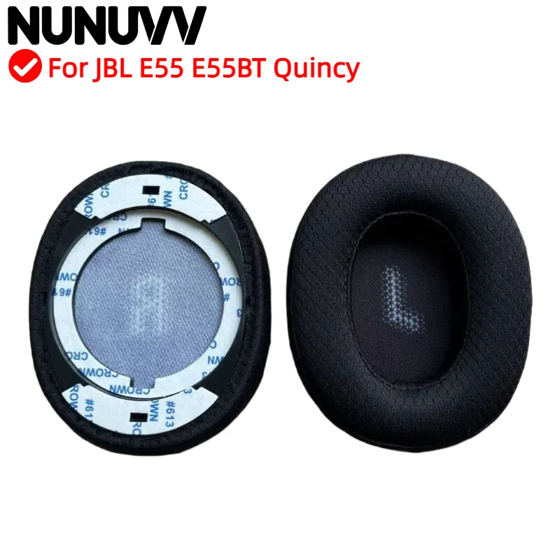 

NUNUVV Replacement Breathable football net Ear Pads Cushions For JBL E55 E55BT Quincy Headphone Softer Earpads 9.29