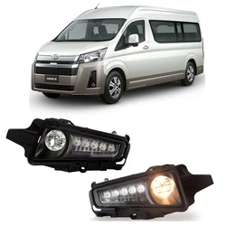 For Toyota Hiace 2019 2020 Daytime Running Light DRL Car LED Front Fog Light Auto Bulb Bumper Light Cover Halogen Waterproof 12V