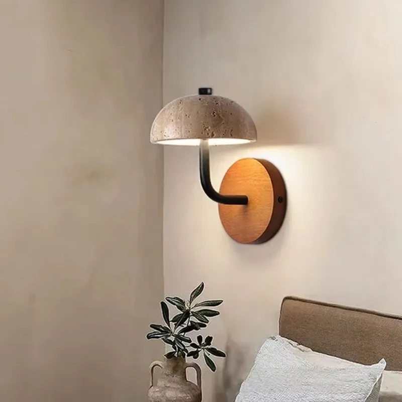 

ABRW-For Dining Room For Ambient Lighting- Vintage Wabi-Sabi Style Natural Yellow Onyx Wall Lamp