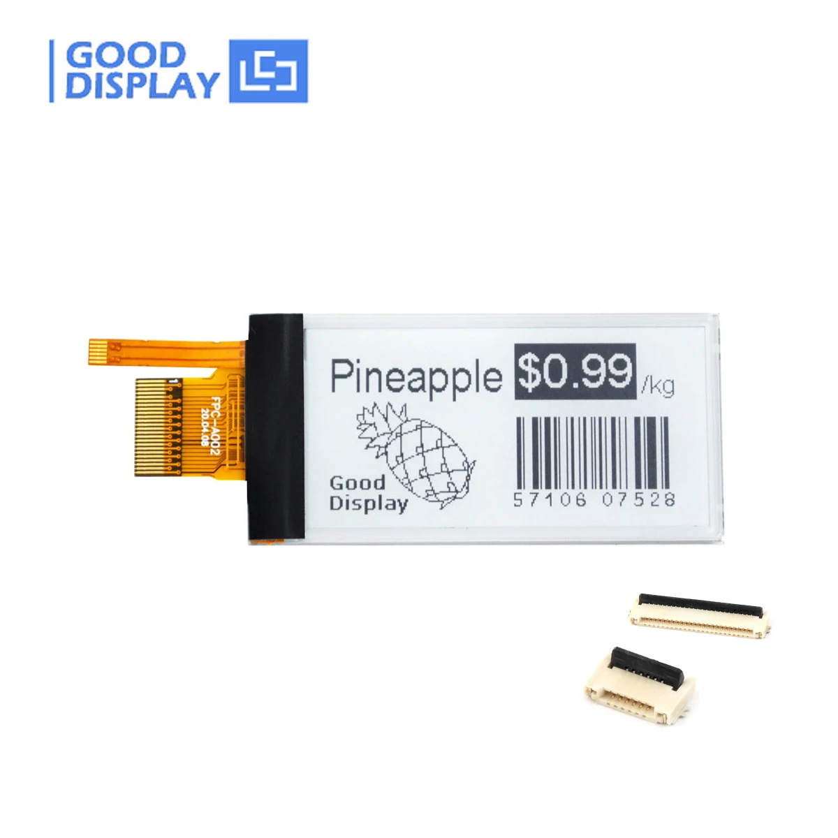 Papel electrónico SPI de 2,13 pulgadas, 250x122, compatible con 1.5s, actualización rápida de Frontlight EPD, GDEY0213B74-FL01