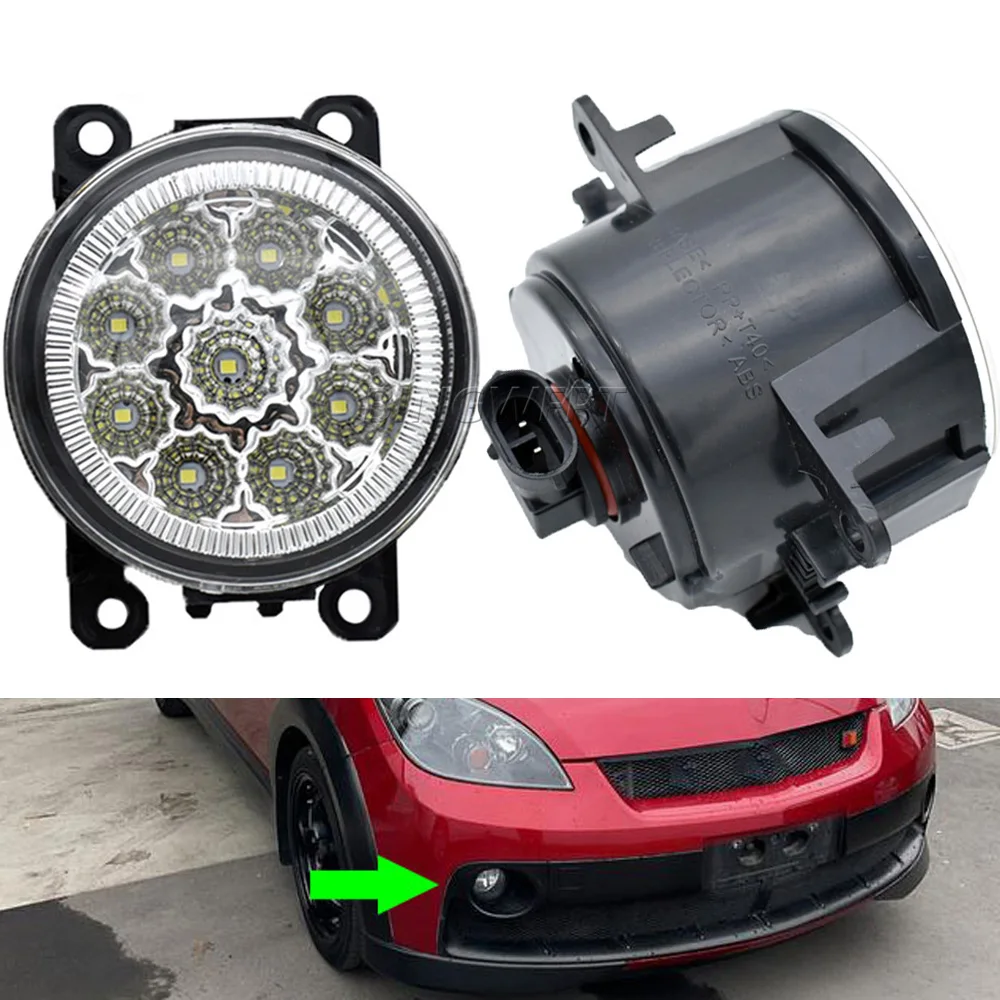 For Mitsubishi Colt Plus Ralliart Z30 2006-2010 Car LED Fog Lights Fog Lamps DRL Daytime Running Light Lamp FogLights Left+Right