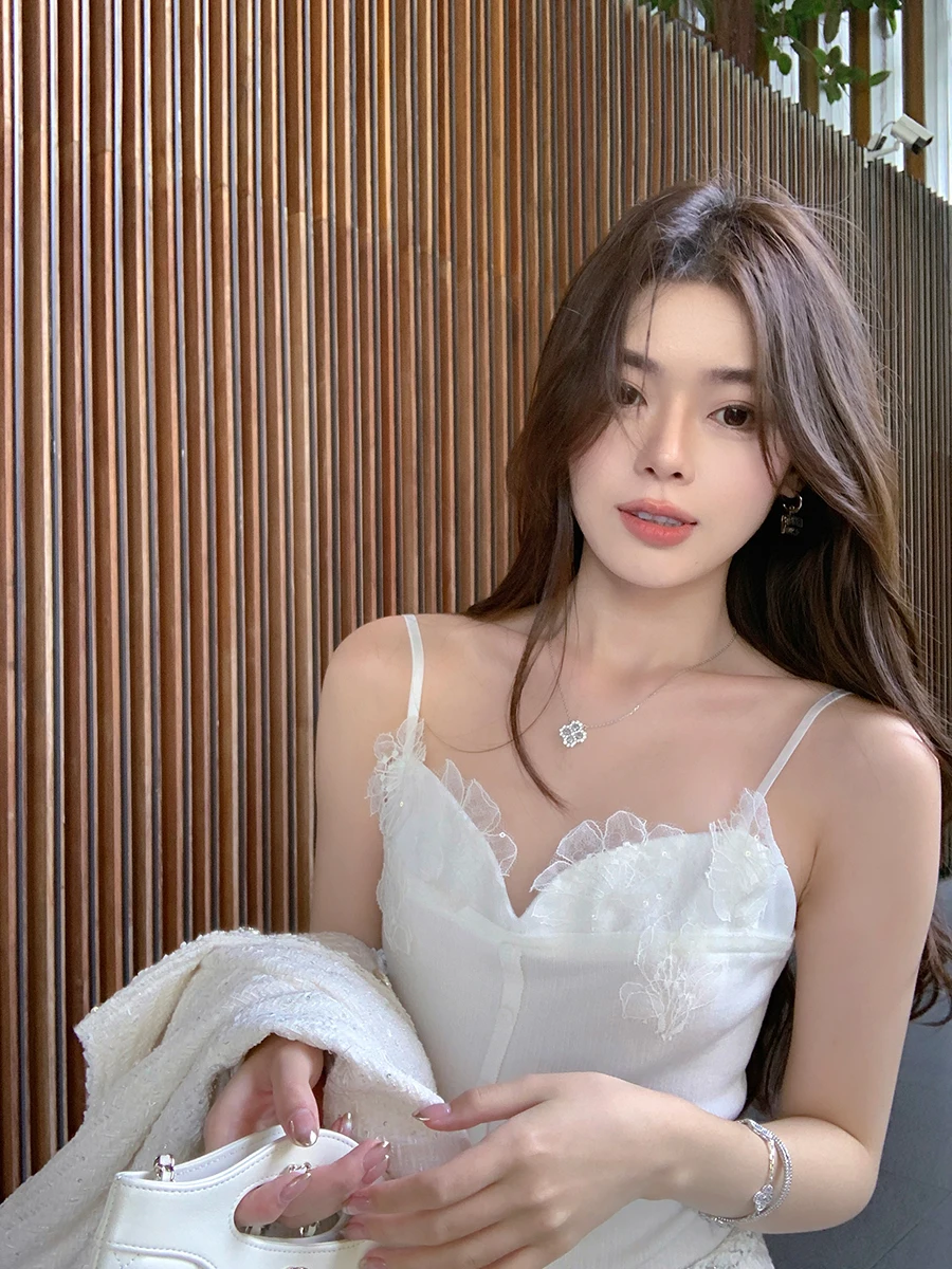 

Женский вязаный шерстяной жилет ByYou Early Spring New Sle, белый, приталенный, высококачественный, для ношения как верхняя одежда или базовый слой