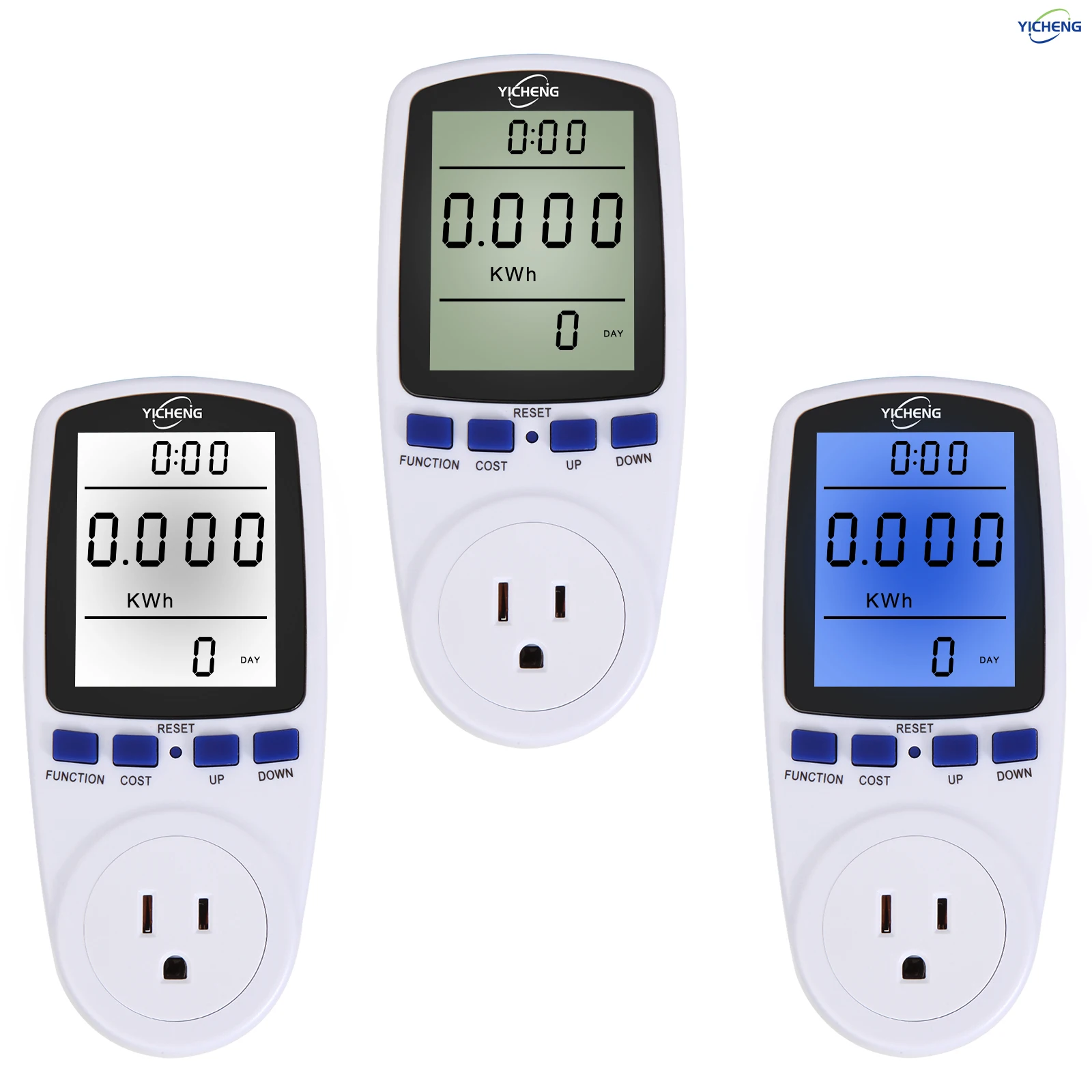 YICHENG Watt Power Meter Plug Home Electrical Usage Monitor Consumption,Energy Voltage Amps Overload Protection,7Modes Display