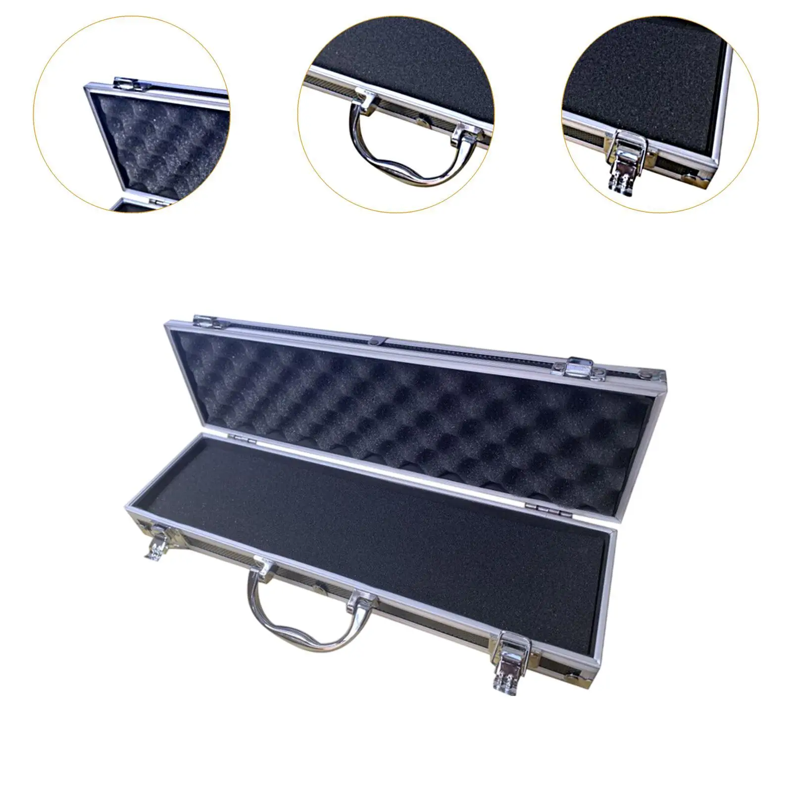 Aluminum Alloy Storage Box with Sponge Portable Instrument Tool Box for Outdoor Use Equipment Tool DIY Projects Travel Mechanics
