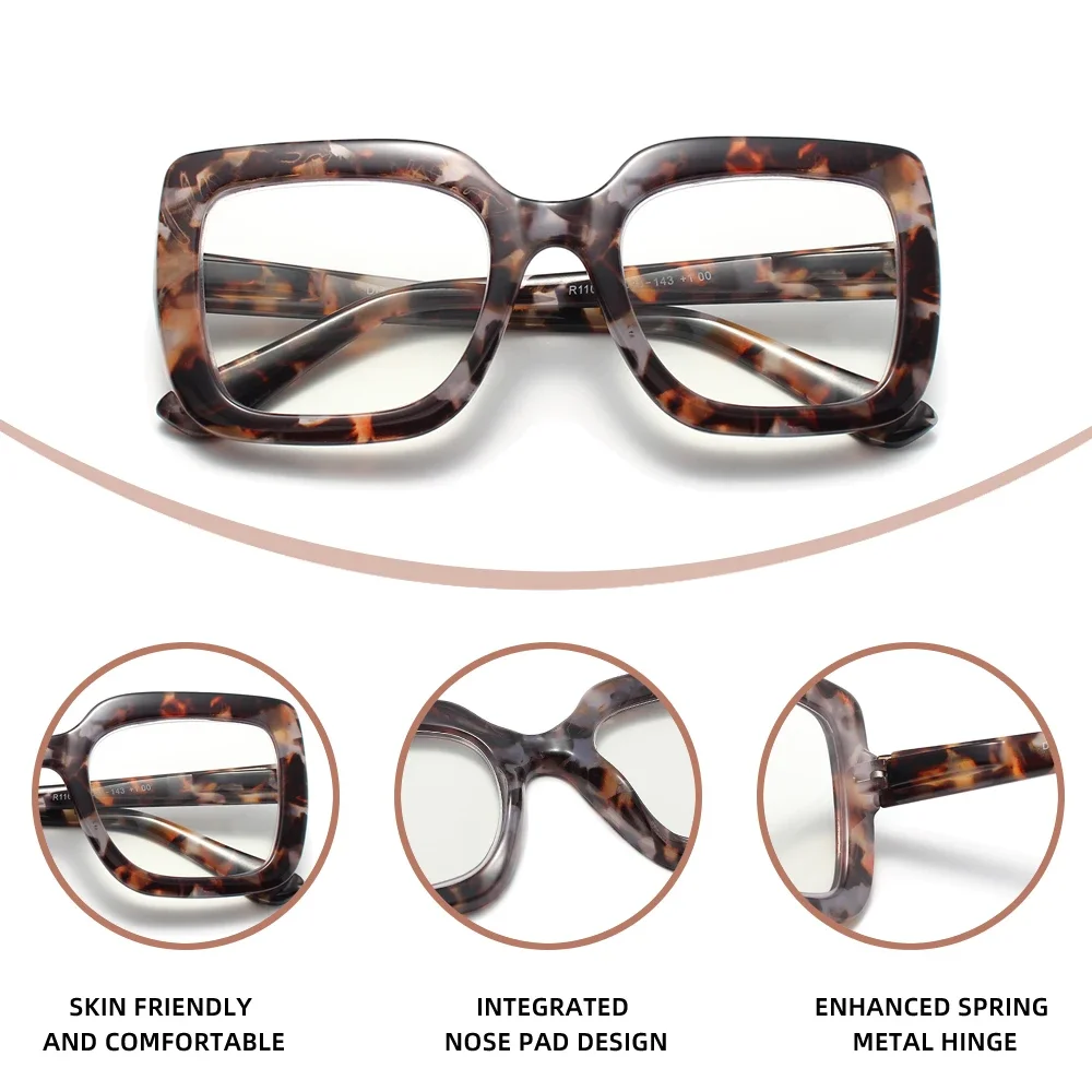 KINGDREAM نظارات للقراءة إطار كبير للرجال النساء طول النظر الشيخوخي نظارات القارئ + 1.0 + 1.5 + 2.0 + 2.5 + 3.0 + 3.5