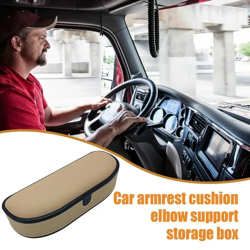 

Car Armrest Box Adjustable Elbow Rest And Armrest Extender PU Leather Armrest Extender Storage Box Ergonomic Elbow Rest Pad Car
